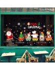 Bożonarodzeniowe naklejki na okno święty mikołaj Snowman Elk naklejki dekoracje na boże narodzenie dla domu Navidad 2019 szczęśl