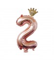 1 zestaw balony urodzinowe Sliver złote balony foliowe cyfry 1 2 3 4 5 6 lat dekoracje na przyjęcia urodzinowe dla dzieci balony