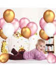 10/20/30 sztuk 12 cal złoty srebrny czarny balony lateksowe mieszane metalowe konfetti helem ślub Birthday Party dekoracje dla d