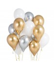 18 sztuk metalowe chromowane złoto srebrny lateksowe balony przezroczysty złoty balon do konfetti ślubne urodziny różowe złote i