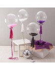 12/20/24/36 cala bez zmarszczek Bobo przezroczysty balony ślub dekoracja urodzinowa DIY balon hel nadmuchiwany