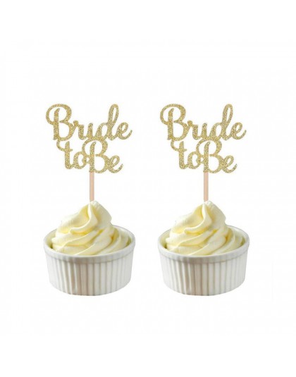10pc złoty i srebrny brokat panna młoda być Cupcake wykaszarki wieczór panieński dekoracje ślubne wieczór panieński na przyjęcie