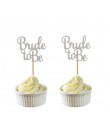 10pc złoty i srebrny brokat panna młoda być Cupcake wykaszarki wieczór panieński dekoracje ślubne wieczór panieński na przyjęcie