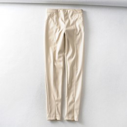 Tangada damskie, białe, chude, PU, spodnie skórzane, stretch, zamek, kobiece, jesienne, zimowe, ołówkowe spodnie, spodnie, 6A04