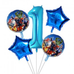 5 sztuk/partia Superhero Hulk Avengers z balonów foliowych 30 cal niebieska cyfra piłka dmuchana dekoracje na przyjęcie urodzino