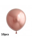 18 sztuk metalowe chromowane złoto srebrny lateksowe balony przezroczysty złoty balon do konfetti ślubne urodziny różowe złote i