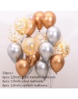 18 sztuk metalowe chromowane złoto srebrny lateksowe balony przezroczysty złoty balon do konfetti ślubne urodziny różowe złote i