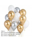 18 sztuk metalowe chromowane złoto srebrny lateksowe balony przezroczysty złoty balon do konfetti ślubne urodziny różowe złote i