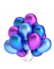 10/20/30 sztuk 12 cal złoty srebrny czarny balony lateksowe mieszane metalowe konfetti helem ślub Birthday Party dekoracje dla d