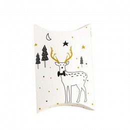 1 zestaw Deer & Santa Claus Merry cukierki bożonarodzeniowe na prezent pudełka pudełka opakowania dla gości torba na prezenty Ch