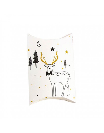1 zestaw Deer & Santa Claus Merry cukierki bożonarodzeniowe na prezent pudełka pudełka opakowania dla gości torba na prezenty Ch