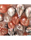 18 sztuk metalowe chromowane złoto srebrny lateksowe balony przezroczysty złoty balon do konfetti ślubne urodziny różowe złote i