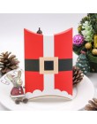 1 zestaw Deer & Santa Claus Merry cukierki bożonarodzeniowe na prezent pudełka pudełka opakowania dla gości torba na prezenty Ch