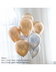 18 sztuk metalowe chromowane złoto srebrny lateksowe balony przezroczysty złoty balon do konfetti ślubne urodziny różowe złote i