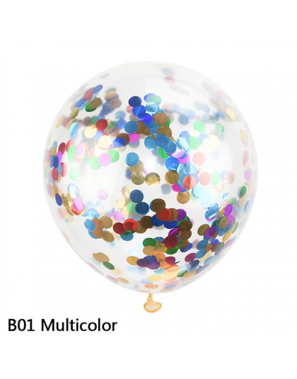 5 sztuk/partia 12 "balony konfetti jasne balony wesele dekoracje Kid dzieci materiały urodzinowe zabawki Ballon powietrza