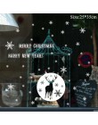 Bożonarodzeniowe naklejki na okno święty mikołaj Snowman Elk naklejki dekoracje na boże narodzenie dla domu Navidad 2019 szczęśl