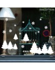 Bożonarodzeniowe naklejki na okno święty mikołaj Snowman Elk naklejki dekoracje na boże narodzenie dla domu Navidad 2019 szczęśl