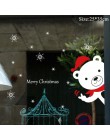 Bożonarodzeniowe naklejki na okno święty mikołaj Snowman Elk naklejki dekoracje na boże narodzenie dla domu Navidad 2019 szczęśl