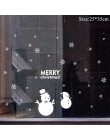 Bożonarodzeniowe naklejki na okno święty mikołaj Snowman Elk naklejki dekoracje na boże narodzenie dla domu Navidad 2019 szczęśl