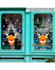 Bożonarodzeniowe naklejki na okno święty mikołaj Snowman Elk naklejki dekoracje na boże narodzenie dla domu Navidad 2019 szczęśl