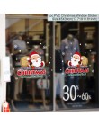 Bożonarodzeniowe naklejki na okno święty mikołaj Snowman Elk naklejki dekoracje na boże narodzenie dla domu Navidad 2019 szczęśl