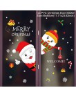 Bożonarodzeniowe naklejki na okno święty mikołaj Snowman Elk naklejki dekoracje na boże narodzenie dla domu Navidad 2019 szczęśl