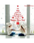 Bożonarodzeniowe naklejki na okno święty mikołaj Snowman Elk naklejki dekoracje na boże narodzenie dla domu Navidad 2019 szczęśl