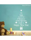 Bożonarodzeniowe naklejki na okno święty mikołaj Snowman Elk naklejki dekoracje na boże narodzenie dla domu Navidad 2019 szczęśl