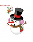 Bożonarodzeniowe naklejki na okno święty mikołaj Snowman Elk naklejki dekoracje na boże narodzenie dla domu Navidad 2019 szczęśl