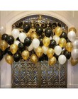 15 sztuk/partia 10 calowy złoty czarny biały lateksowe baloniki helowe ślub Baby Shower dekoracje na przyjęcie urodzinowe dostar