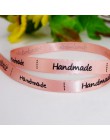 25 jardów Handmade wstążka kremowy różowy kolor owijania satyna jedwabna wstążka impreza weselna upominek prezent pudełko ciasto
