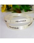 25 jardów Handmade wstążka kremowy różowy kolor owijania satyna jedwabna wstążka impreza weselna upominek prezent pudełko ciasto