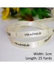 25 jardów Handmade wstążka kremowy różowy kolor owijania satyna jedwabna wstążka impreza weselna upominek prezent pudełko ciasto