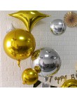 2 sztuk 4D 32 22 18 10 cal okrągłe balony z folii aluminiowej metalowy balon Birthday Party helem balon dekoracje ślubne dla dzi