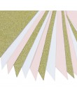 10ft złoty różowy i biały Banner trznadel proporczyk Garland na Baby Shower wieczór panieński dekoracje na przyjęcie z okazji pi