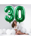 1pc 32 cali zielone balony foliowe cyfry nowy helem Globo Baby Shower/wszystkiego najlepszego z okazji urodzin/rocznica/dekoracj