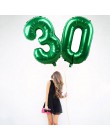 1pc 32 cali zielone balony foliowe cyfry nowy helem Globo Baby Shower/wszystkiego najlepszego z okazji urodzin/rocznica/dekoracj