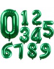 1pc 32 cali zielone balony foliowe cyfry nowy helem Globo Baby Shower/wszystkiego najlepszego z okazji urodzin/rocznica/dekoracj