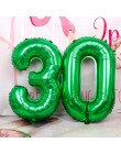 1pc 32 cali zielone balony foliowe cyfry nowy helem Globo Baby Shower/wszystkiego najlepszego z okazji urodzin/rocznica/dekoracj