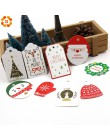 50 szt. Wielostylowy papier świąteczny wesołych tagów DIY Craft etykieta na świąteczne przyjęcie uwaga wisząca etykietka Handman