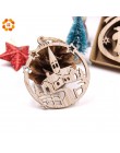 6 sztuk/partia Vintage Hollow Christmas Gift drewniane ozdoby wiszące drewniane rzemiosło ozdoby choinkowe ozdoby dla dzieci zab