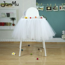 100cm x 35cm Tutu tiulowe spódnice stołowe Baby Shower dekoracje urodzinowe na wysokie krzesło tekstylia domowe zaopatrzenie fir