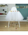 100cm x 35cm Tutu tiulowe spódnice stołowe Baby Shower dekoracje urodzinowe na wysokie krzesło tekstylia domowe zaopatrzenie fir