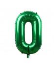 1pc 32 cali zielone balony foliowe cyfry nowy helem Globo Baby Shower/wszystkiego najlepszego z okazji urodzin/rocznica/dekoracj