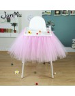 100cm x 35cm Tutu tiulowe spódnice stołowe Baby Shower dekoracje urodzinowe na wysokie krzesło tekstylia domowe zaopatrzenie fir