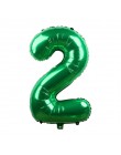 1pc 32 cali zielone balony foliowe cyfry nowy helem Globo Baby Shower/wszystkiego najlepszego z okazji urodzin/rocznica/dekoracj