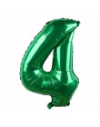 1pc 32 cali zielone balony foliowe cyfry nowy helem Globo Baby Shower/wszystkiego najlepszego z okazji urodzin/rocznica/dekoracj