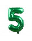 1pc 32 cali zielone balony foliowe cyfry nowy helem Globo Baby Shower/wszystkiego najlepszego z okazji urodzin/rocznica/dekoracj