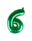 1pc 32 cali zielone balony foliowe cyfry nowy helem Globo Baby Shower/wszystkiego najlepszego z okazji urodzin/rocznica/dekoracj