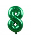 1pc 32 cali zielone balony foliowe cyfry nowy helem Globo Baby Shower/wszystkiego najlepszego z okazji urodzin/rocznica/dekoracj
